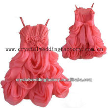 Único bordado applqued ruffled falda caliente real muestra de flores de sandía vestido de desfile de la princesa CWFaf5321